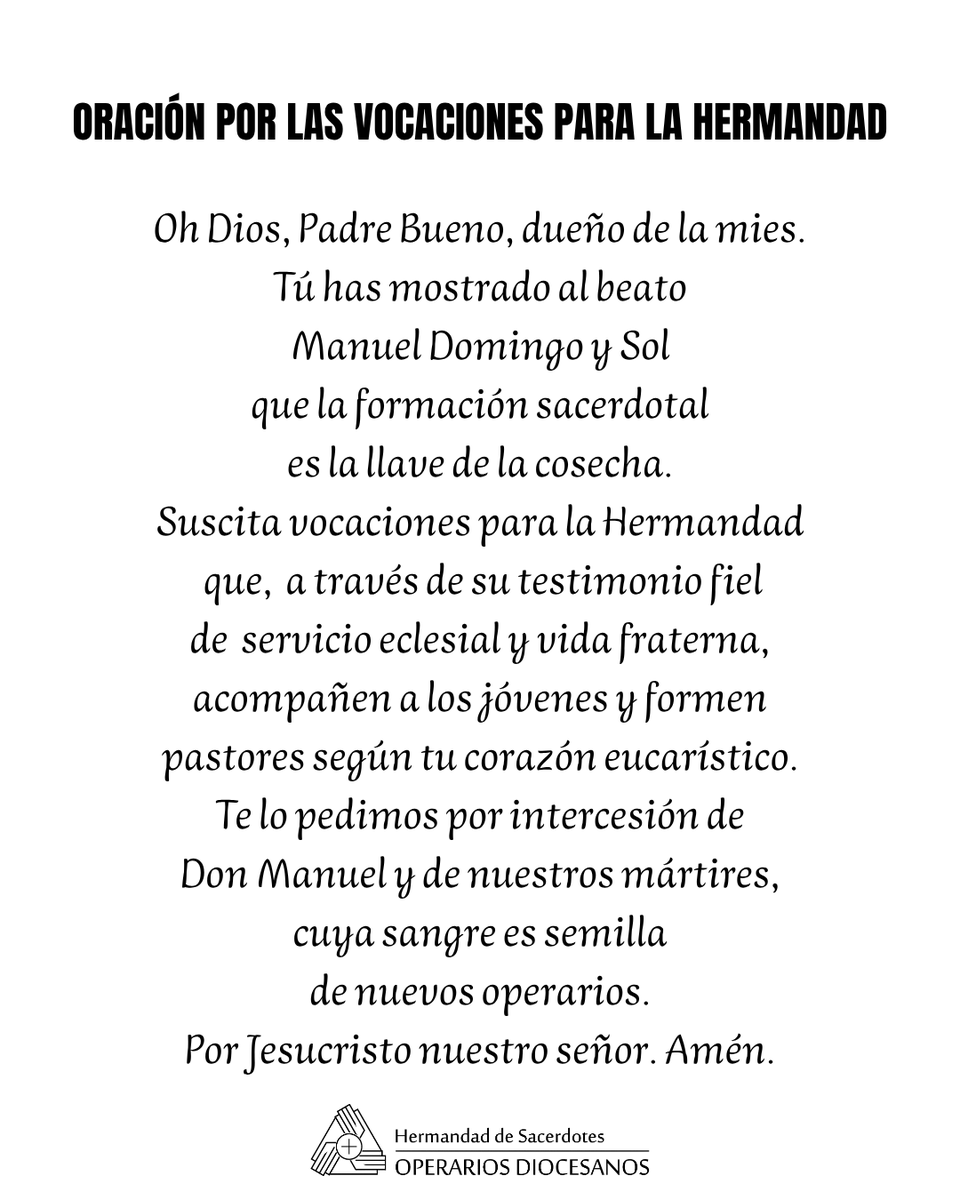 Hermandad de Sacerdotes Operarios Diocesanos tweet media