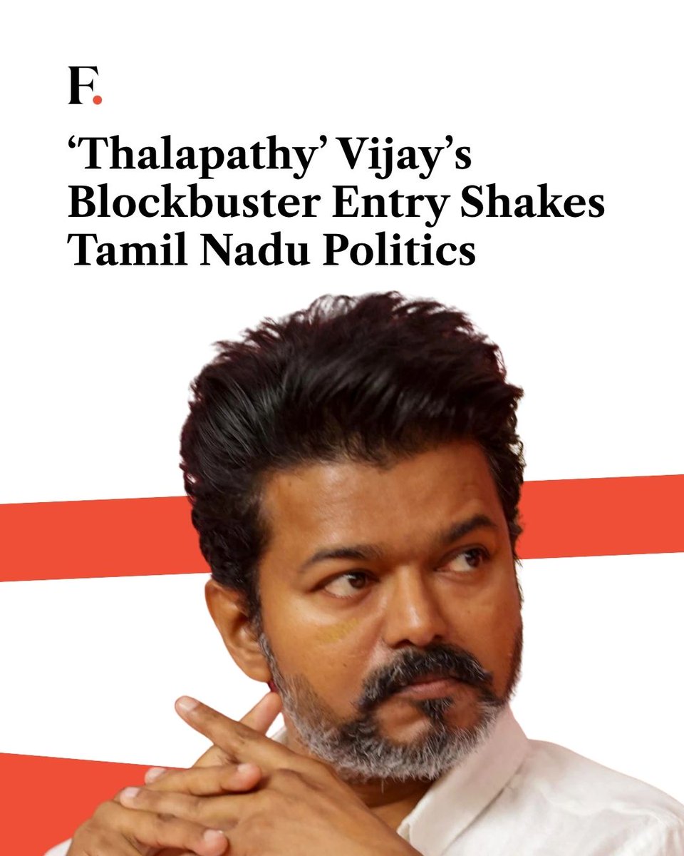firstpost's tweet photo. Tamil Nadu Picks ‘Thalapathy’: Vijay Scripts A Blockbuster Political Debut https://t.co/ihuN1jLvsw