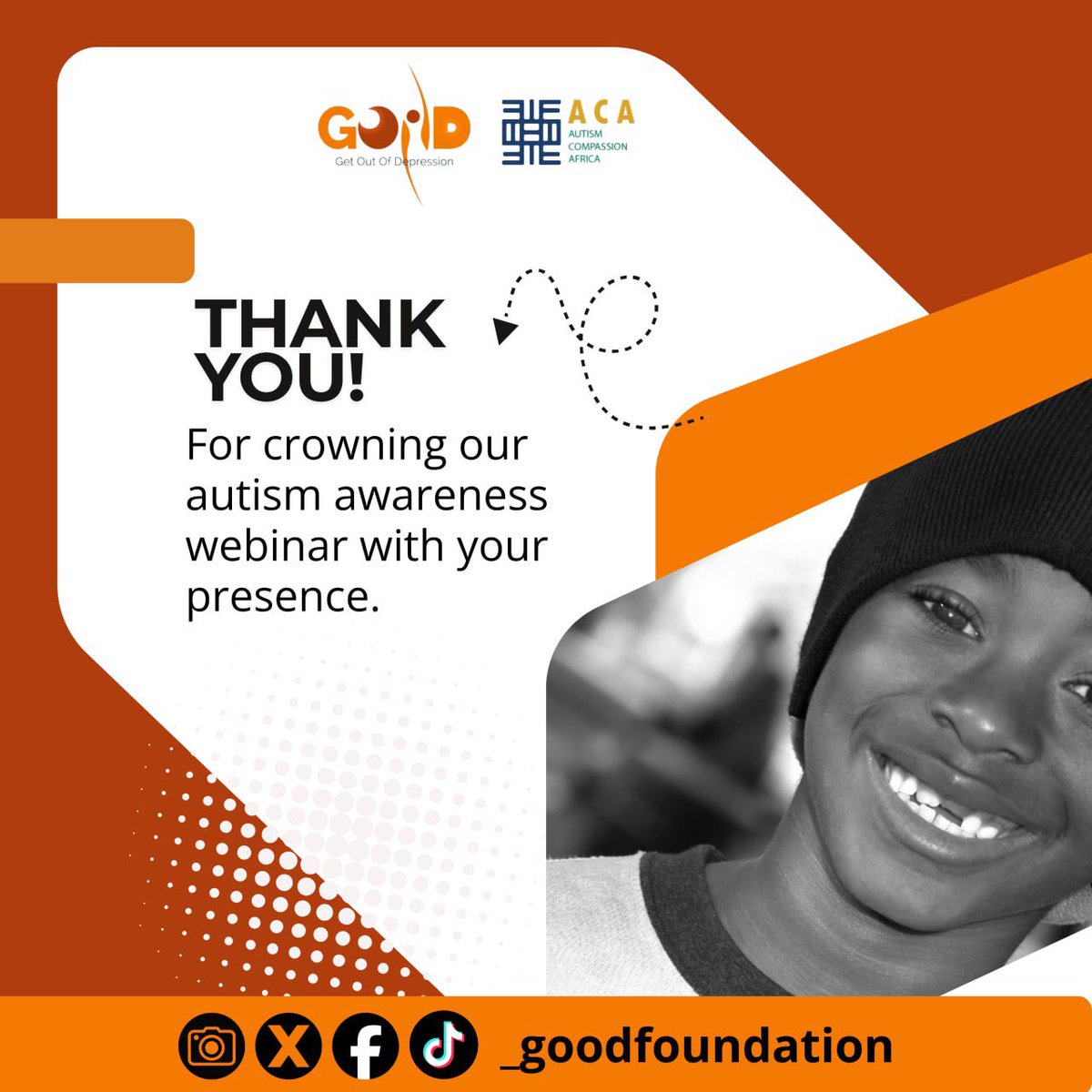 _GOODFoundation's tweet image. Thank you to everyone who joined our Autism Awareness Webinar.

Grateful to our partner (@AutismComAfri ), speakers, and @SEND_GHANA for making it seamless.

Creating autism-friendly spaces doesn’t end here.

#AutismAwareness #Neurodiversity #InclusionMatters #AutismAcceptance