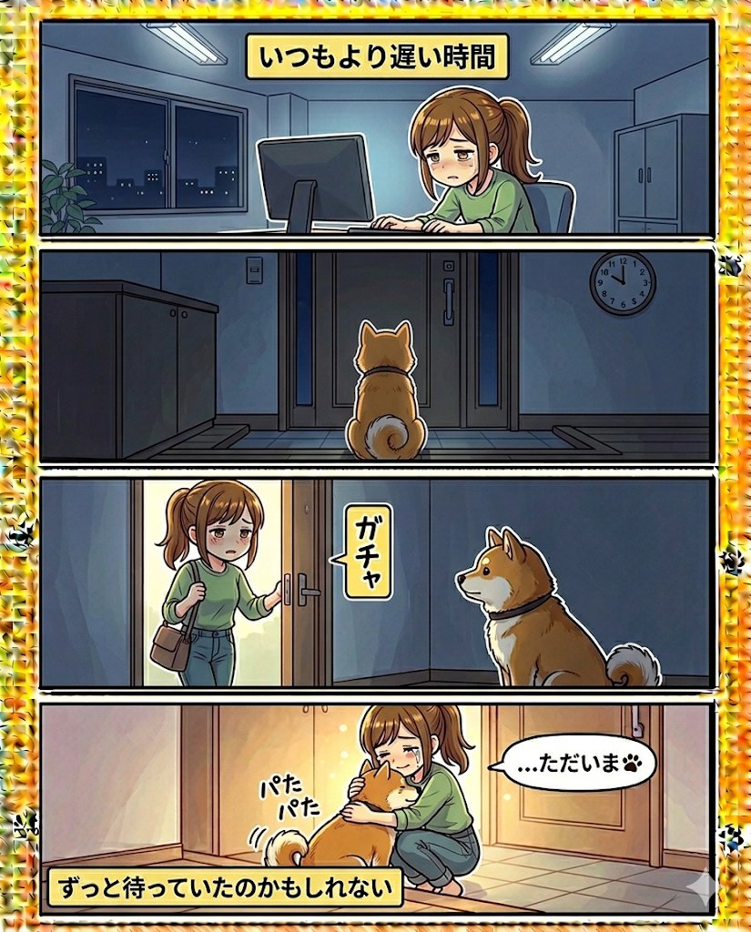 柴犬あるある四コマ｜銀太と暮らす日常 tweet media