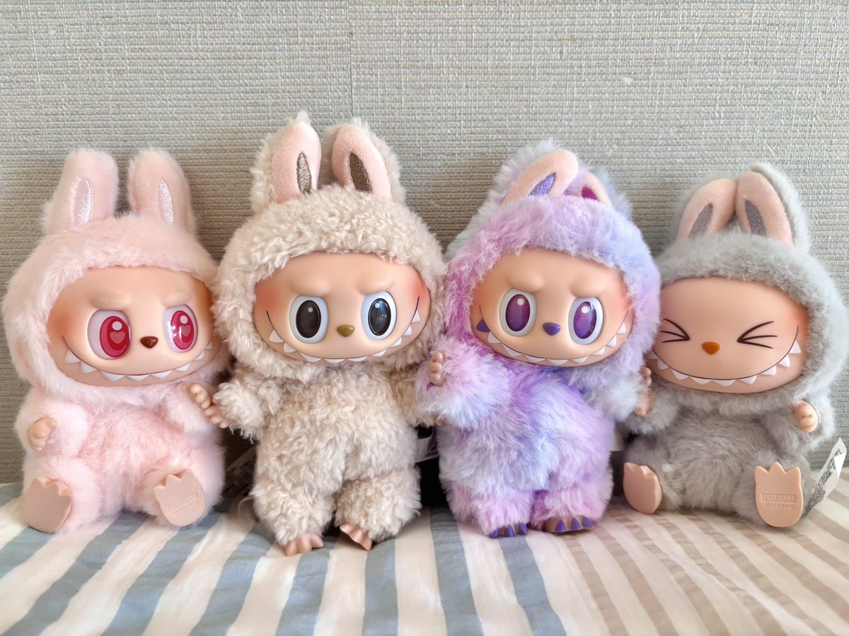 Taiyou_Tsuki01's tweet image. ああ〜やっぱりうちのラブブたちはみんな可愛い💕💕個性のあるふわふわ( *´꒳`* )
 #LABUBU #ぬい撮り