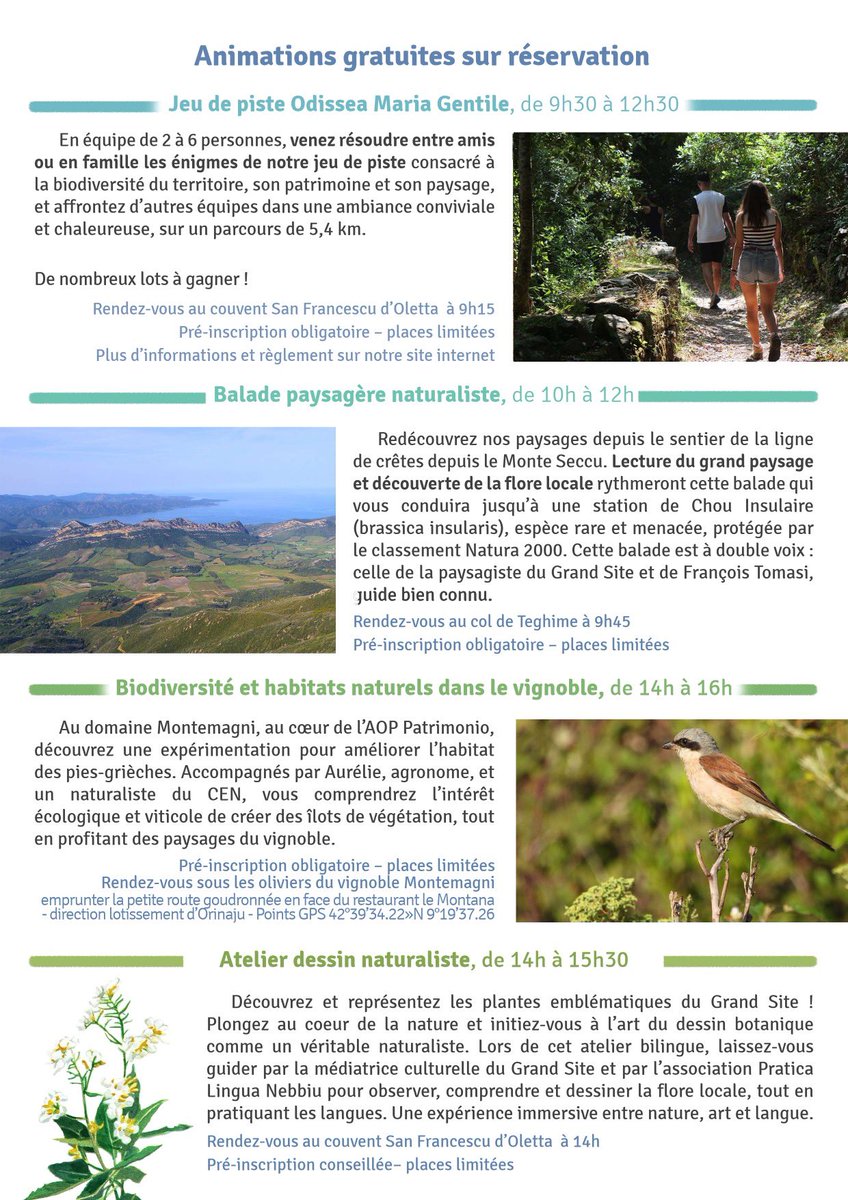 GSFConcaDOru's tweet photo. Dévoilement officiel !

Le GSFConca d’Oru a le plaisir de vous dévoiler l’affiche et le programme de la 2ᵉ édition de la fête du Grand Site. 

Afin de participer aux activités, pensez à vous inscrire dès maintenant en cliquant sur le lien ci-dessous.

https://t.co/jq3aQiE8nb https://t.co/rqwU3fTLfK