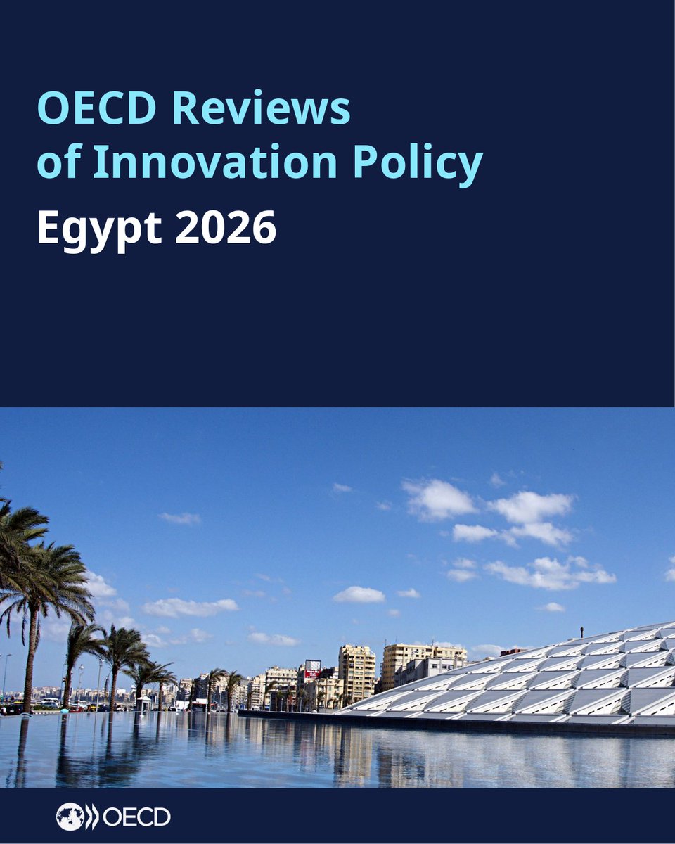 AlanP66's tweet photo. New: OECD Review of #innovation Policies: #Egypt 2026.

👉 Innovation must be a core engine of development.  
👉 Leverage strong foundations, scale innovation across the whole economy.  
👉 Priorities: business innovation, skills, co-creation

 https://t.co/Daknva7ATy https://t.co/D5gHE5o5lf