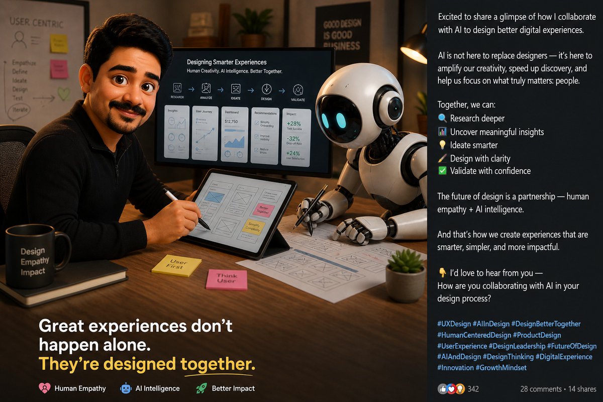 msp_praveen's tweet image. HUMAN + Ai

#ai #designers #productdesign #ux #aitools #hiring