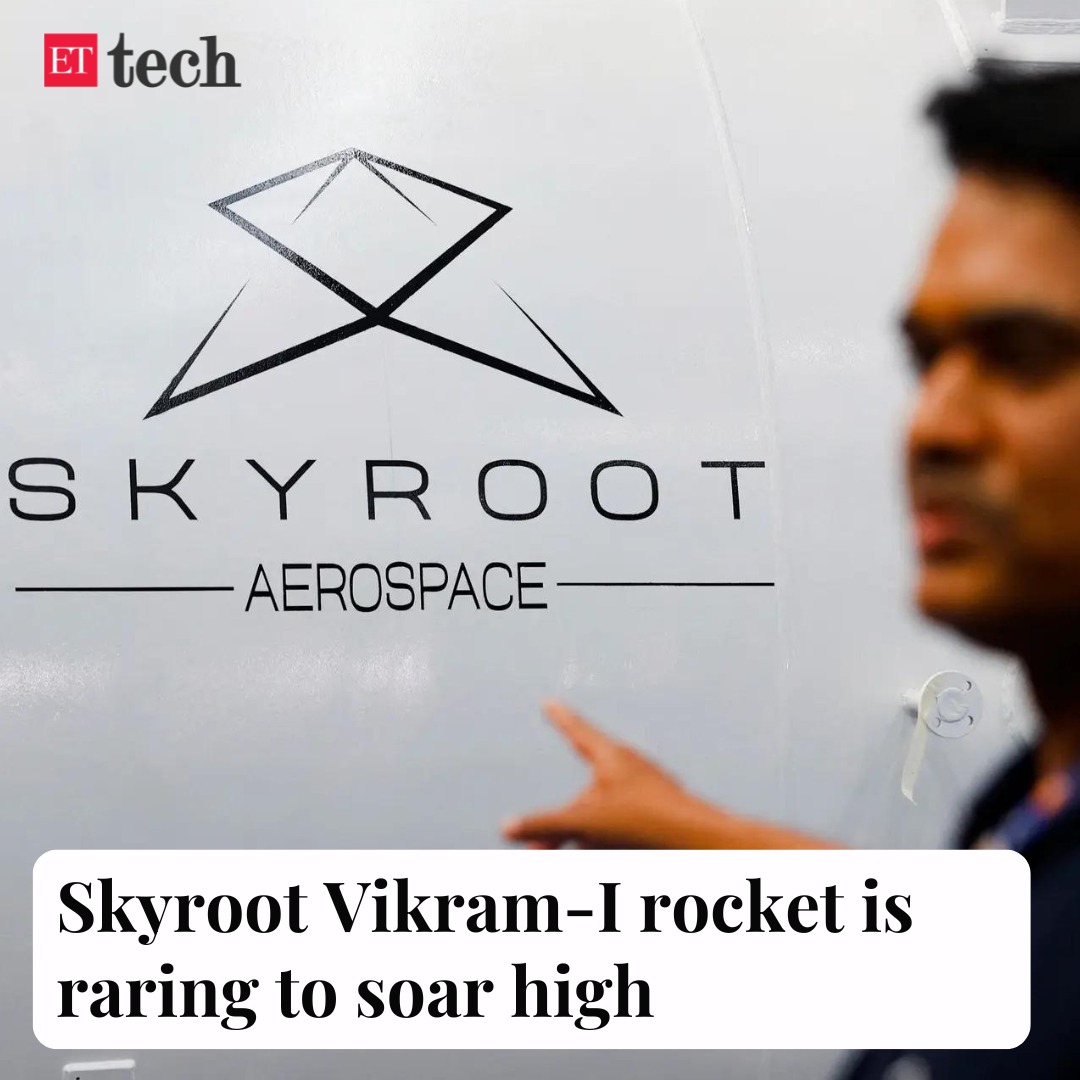ETtech's tweet image. 🚀🚀#ICYMI: Skyroot Vikram-1 rocket is raring to soar high

Read more at⬇️
economictimes.indiatimes.com/tech/technolog…