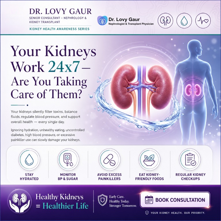 LovyGaur's tweet image. Your kidneys work 24x7 ⚠️

Stay hydrated, control BP &amp;amp; sugar, avoid self-medication &amp;amp; get regular checkups.

Small steps today = healthier kidneys tomorrow 💙
Visit: drlovygaur.com

#KidneyHealth #PreventiveCare #StayHealthy #DrLovyGaur