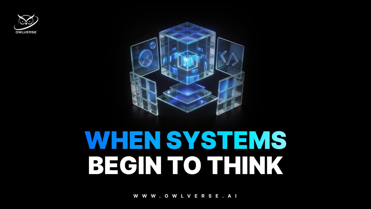 OwlVerse_E's tweet image. Something changes. Signals stop being noise and start becoming direction.
Decisions emerge from interaction, not instruction.

In Owlverse, intelligence is layered on top.
and built into the system itself.

#Owlverse #ai