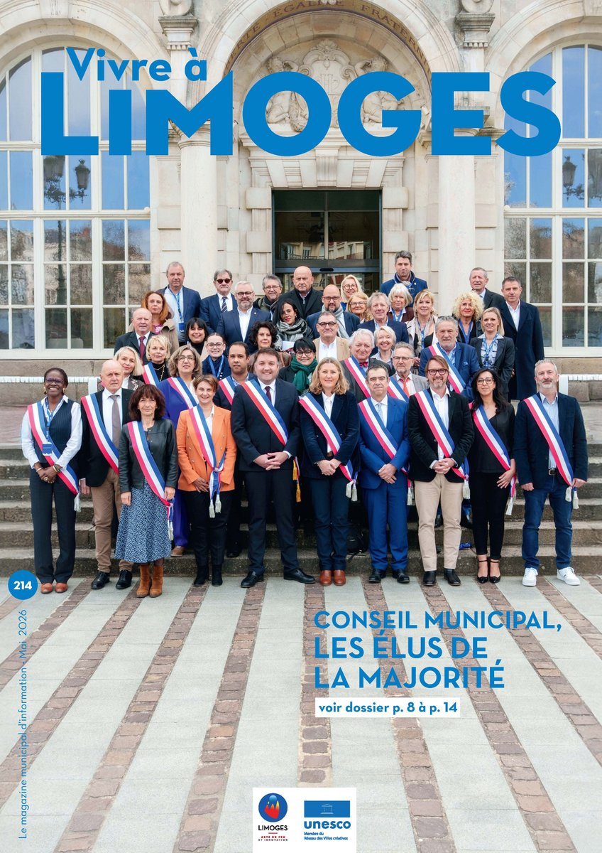 VilleLimoges87's tweet photo. Le magazine municipal Vivre à Limoges du mois de mai est en ligne ! Vous y découvrirez un dossier consacré au Conseil Municipal.
À lire ici 👉 https://t.co/rPkY0NXN9U
Les tribunes libres : https://t.co/D9fsFfFw2S https://t.co/JdV5XCxKH9