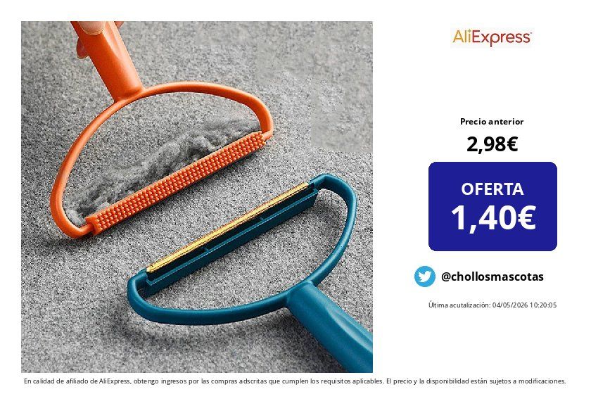 ChollosMascotas's tweet image. ❌ Precio anterior: 2,98 € 
💶 OFERTA: 1,40 € (-53%)

✅ Cómpralo aquí 👉 bit.ly/4tZCF3h

Rodillo Quitapelusas Portátil, Eliminador de Pelusas y Partículas de Pelo de Mascotas de Muebles y Ropa, Herramienta de Limpieza

 #Mascotas #AliExpress