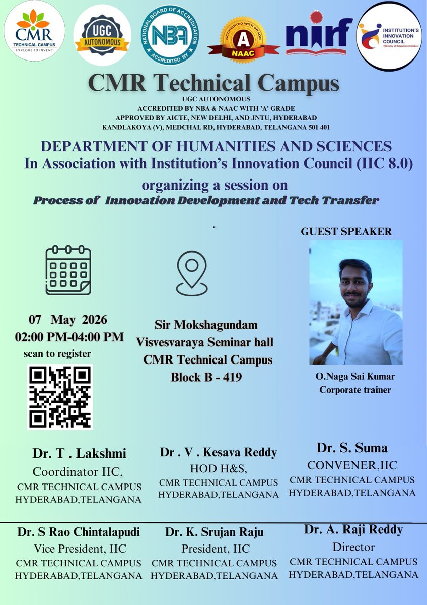 ICmrtc's tweet photo. @abhayjere @DrRPNishank @mhrd_innovation @ugc_india @CMRTCofficial @AICTE_INDIA https://t.co/m4ydhuhV0f