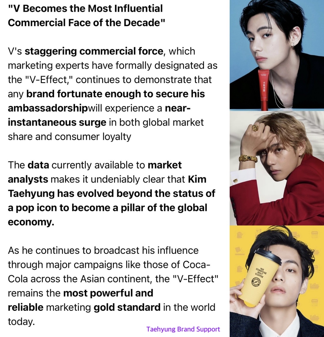 Taehyung Brand Support tweet media