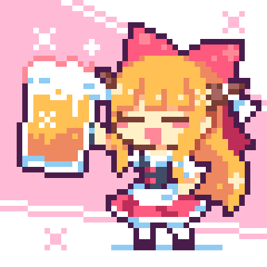 skmmt3's tweet photo. 例大祭お疲れ様でした〜🍻 #dotpict https://t.co/dsBgq9ynbV