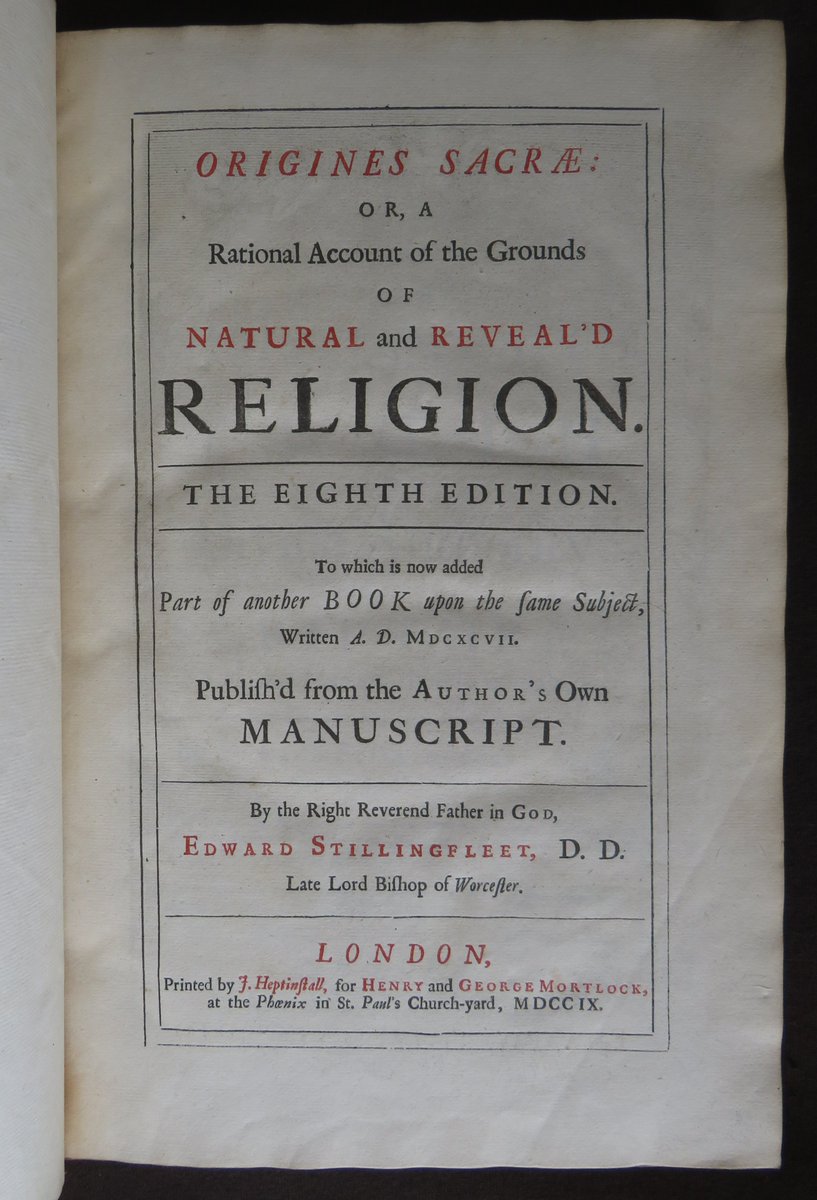 wisdompedlars's tweet image. ORIGINES SACRAE 1709 STILLINGFLEET Natural RELIGION Genesis BIBLE Authority

#books #antiquarian #18thcentury #religion #Christian #theology #Bible #authority #faith #reason #Genesis #bookauction 
bit.ly/4we38fc