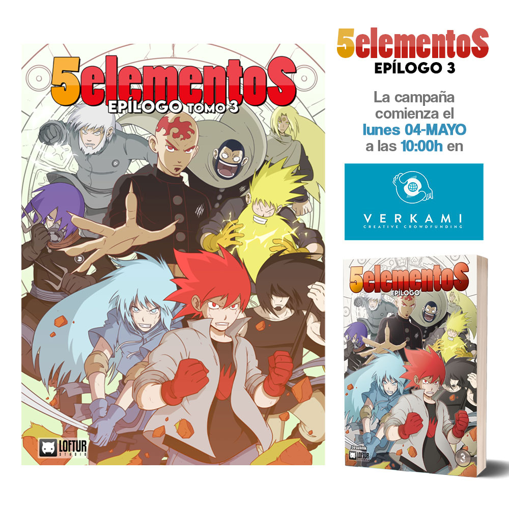 EstanteriaOtaku's tweet photo. 📚 El tercer y último tomo del epílogo de #5Elementos de @dejesulink arranca su campaña en Verkami.
🔴🔵🟡🟣⚫ https://t.co/rluGejeTyl