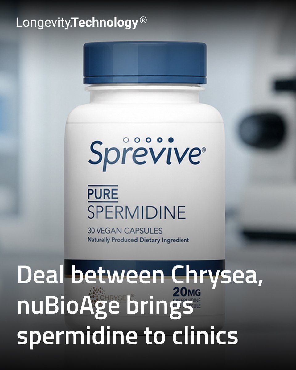 LongevityTech's tweet image. A new deal moves spermidine from supplements to clinician-guided care, a significant change in how longevity science reaches patients.

vist.ly/42vbh

#longevity #spermidine #clinics #healthspan #geroscience

@nuBioAge