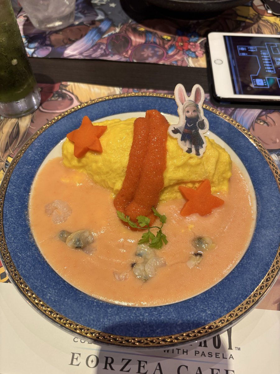 Uno_Unus's tweet photo. 今日はアカツキさんと一緒に初エオカフェ&amp;ヒカセン展へ！

エオカフェは普通にボリュームあって驚きました笑
ヒカセン展はめちゃ良かった…
やっぱり漆黒が大好きです💪 https://t.co/RidRWe64fU