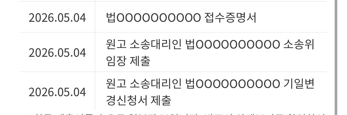 원고 빌리프랩&amp;김앤장이 오늘 또 기일변경신청서 제출함😑