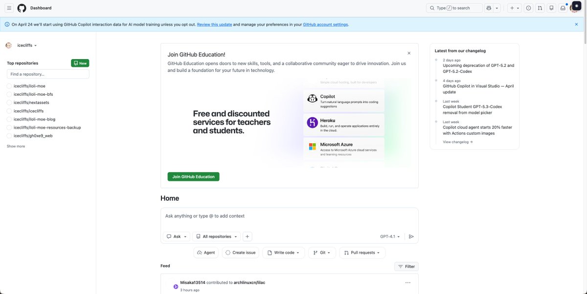 icecliffs's tweet photo. What if I built GitHub https://t.co/p0qHqAqQXh