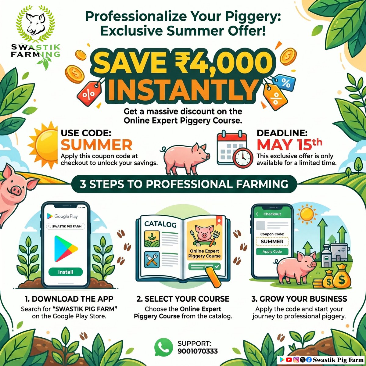 PigSwastik's tweet photo. Best Deals for Pig Farmers in Summer 🔥🔥🔥 #swastikpigfarm https://t.co/Y4yQKVIkKC