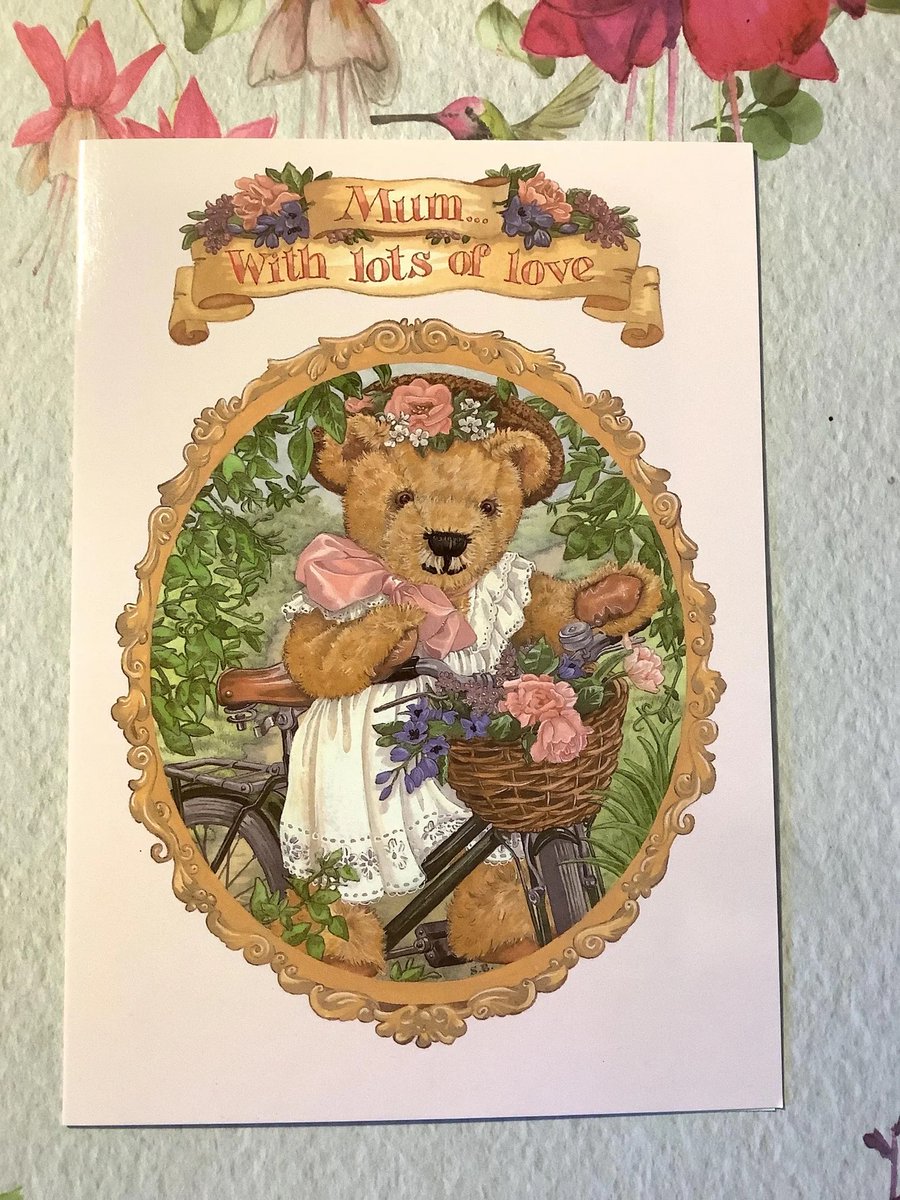 WatsonsVintage's tweet image. Happy #BankHoliday Monday to all at #EarlyBiz I LOVE this RARE Vintage Circa 1990s Mum Birthday Card ADORABLE 'Bengry Bears' Teddy Bear on Bicycle Design by Sarah Bengry. The card is decorated inside too! Your #TeddyBear Lover #Mum will treasure this etsy.me/4d0KBtX via
