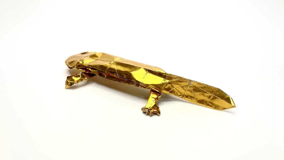 mushitarou's tweet photo. 虫たろうオリジナル折り紙のオオサンショウウオです。
This is Mushitaro's original origami giant salamander. https://t.co/mlx0H6PWcm