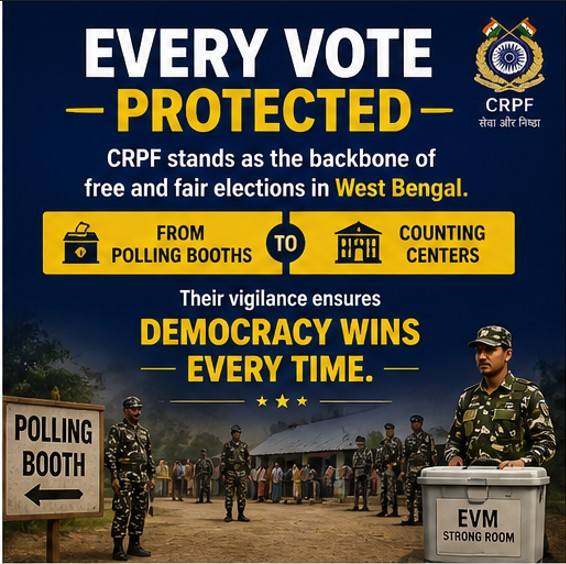 SundarAhuja's tweet image. .
.
.
.
.
.

CRPF remains committed to ensuring free, fair, and transparent elections for every citizen. 🇮🇳 #electionresult2026 पश्चिम बंगाल Stalin #CRPF_For_Peaceful_Elections #CRPF सुवेंदु अधिकारी #Nicobar Hindus Rahul Gandhi