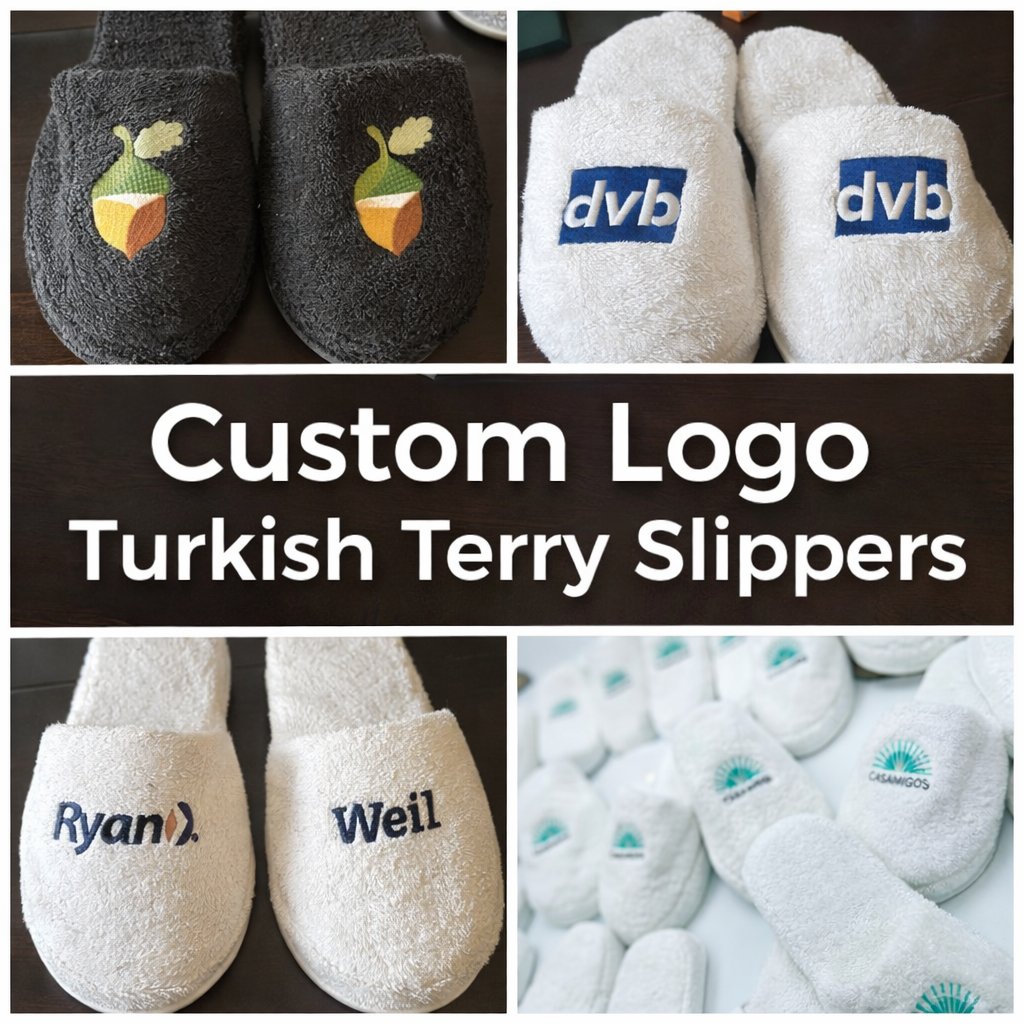 luxurytowel's tweet image. Custom Logo Turkish Terry Slippers — crafted from premium Turkish terry for a soft, plush, hotel-quality feel your customers and guests will love. 40% OFF + Free Shipping #gifts #custompersonalizedgift #personalizedgift #personalizedgifts #bridesmaidgifts #gift #logo #pesonalized