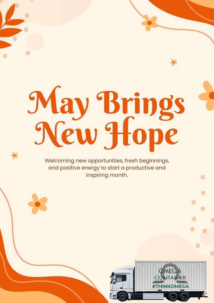 OmegaContainer1's tweet photo. #happynewmonth #welcomeMay #thinkomega https://t.co/YuvnwBdRGs