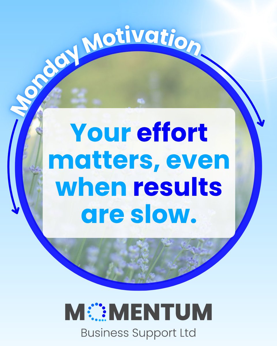 mbsmih's tweet image. Your effort matters, even when results are slow.
Keep going. Progress is happening, even if you can’t see it yet.
#MotivationalMonday #SmallBusinessUK #Consistency
