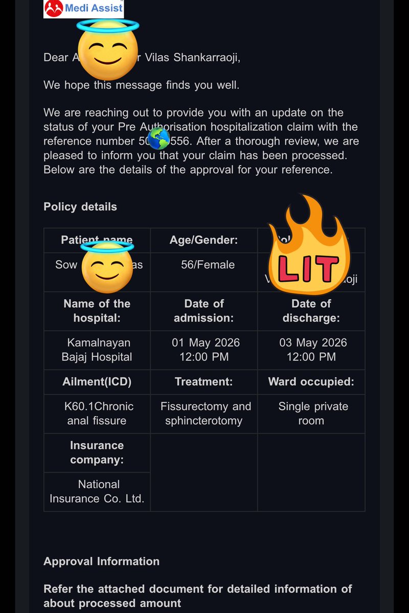 Nikhilj85173549's tweet image. Claim time pe hi asli value dikhti hai.

✔️ Pre-auth ~30 min  
✔️ Cashless ~1 hour  
✔️ Full support — zero tension  

Policy lena easy hai…  
par sahi advisor choose karna game changer hai.  

DM karo — main handle karunga.
#HealthInsurance #ClaimSuppo