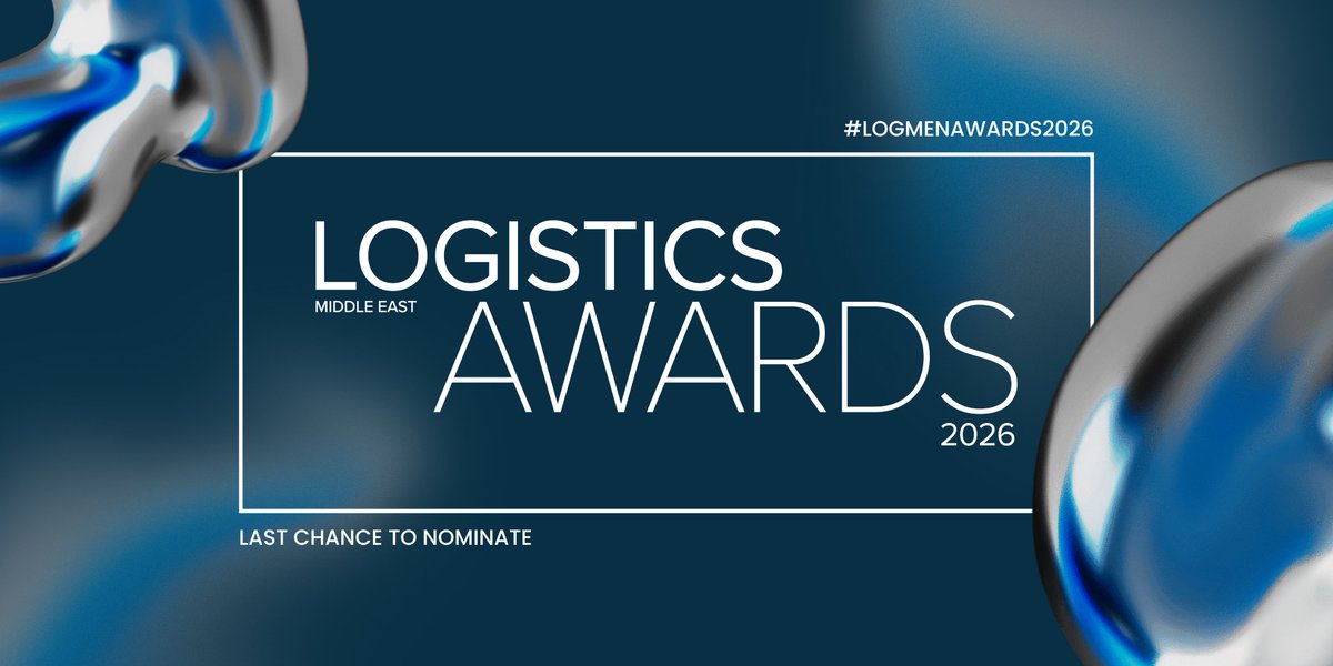 Logistics__ME's tweet image. One last chance to nominate for the Logistics Middle East Awards 2026.

The deadline has been extended to May 7 following requests from companies across logistics and supply chain.

Nominate here: logisticsmiddleeast.com/logistics/logi…

#Logistics #Awards #MiddleEast #SupplyChain