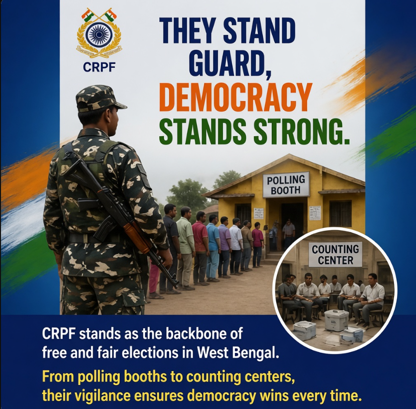 suranderk89's tweet image. From far-flung rural areas to bustling cities, CRPF safeguards a secure atmosphere for voters and officials.
Democracy flourishes where protection remains steadfast.
#CRPF #electionresult2026 Abhishek Banerjee Brahmin
#GreatRespectForPakistan Pawan Kalyan पश्चिम बंगाल