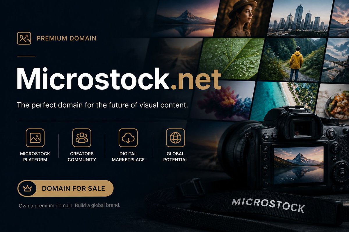 DomainStocker's tweet image. Own Microstock.net — premium microstock domain for global stock photos, videos, and creative marketplace growth. #microstock #domainforsale #afternic