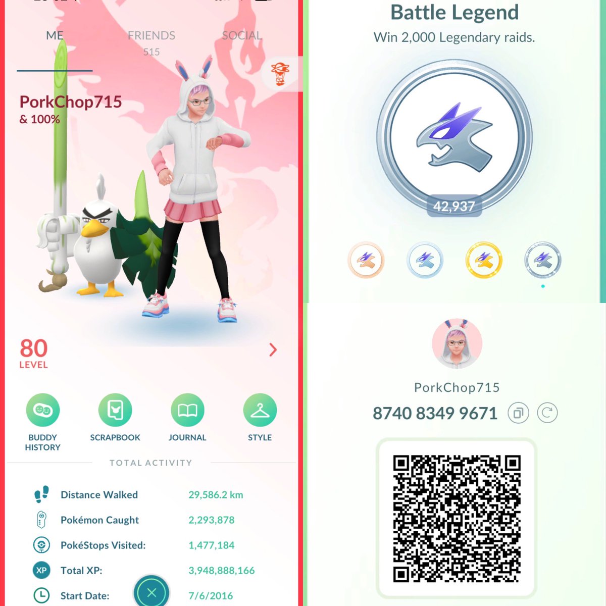 PorkChop715's tweet image. Looking for 100 friends/raiders/remote traders ahead of #GOFest2026 🎡 

Daily interactions preferred 🎁 
Online = I raid everything 🟢 
I don’t egg ❌🥚
Slow/Stalling = Remove 🐌 ❌
Comment below IGN ⬇️

8740 8349 9671 

#PokemonGO #PokemonGOfriends #foreverfriends #remotetrade