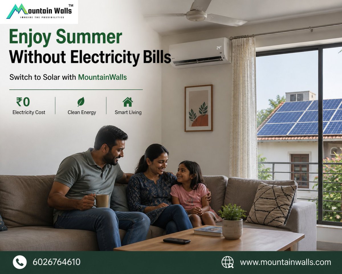 MountainWalls's tweet image. Comfort, savings, and a brighter future for your family.
Choose solar energy with MountainWalls today.
#SwitchToSolar #SaveMoney #CleanPower #SustainableLiving #SolarHome #EnergySmart