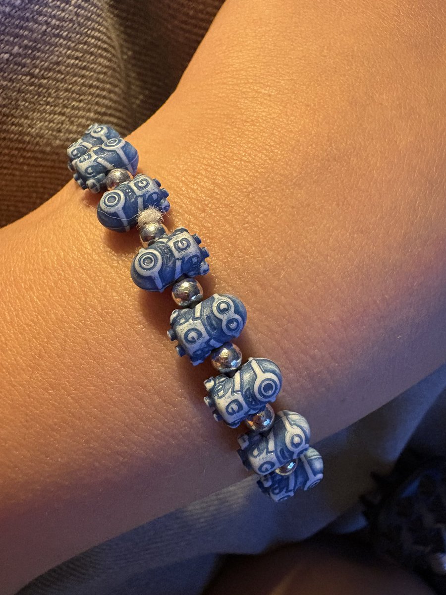 My mom sent me a bracelet the she said “had little guys on it” with my initial and it’s minions.