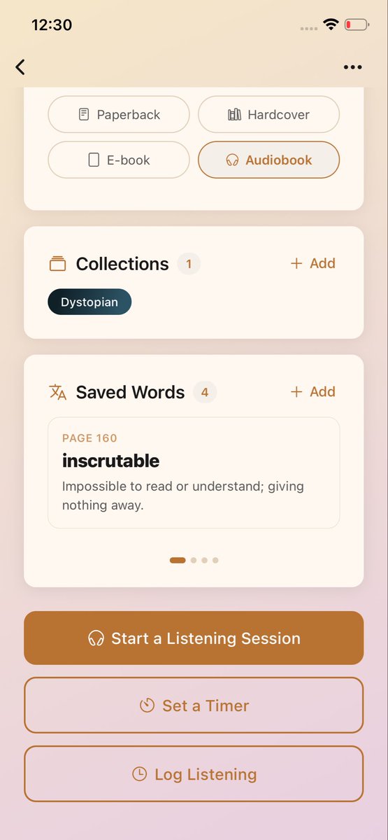 pickupreaderapp's tweet image. Look up words as you read.
Save them with your own notes.
Build a vocabulary shaped by every book! 

#booktwt #reading #vocabulary #pickupapp