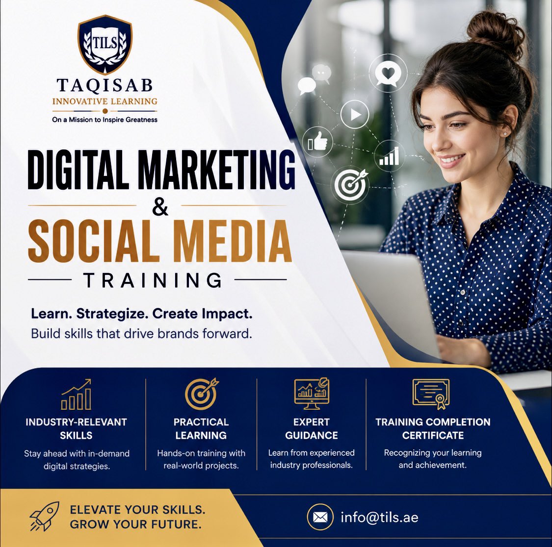 TILSUAE's tweet image. In today’s digital-first world, strong marketing skills are no longer optional, they are essential.
 #DigitalMarketing #Training #UAE
