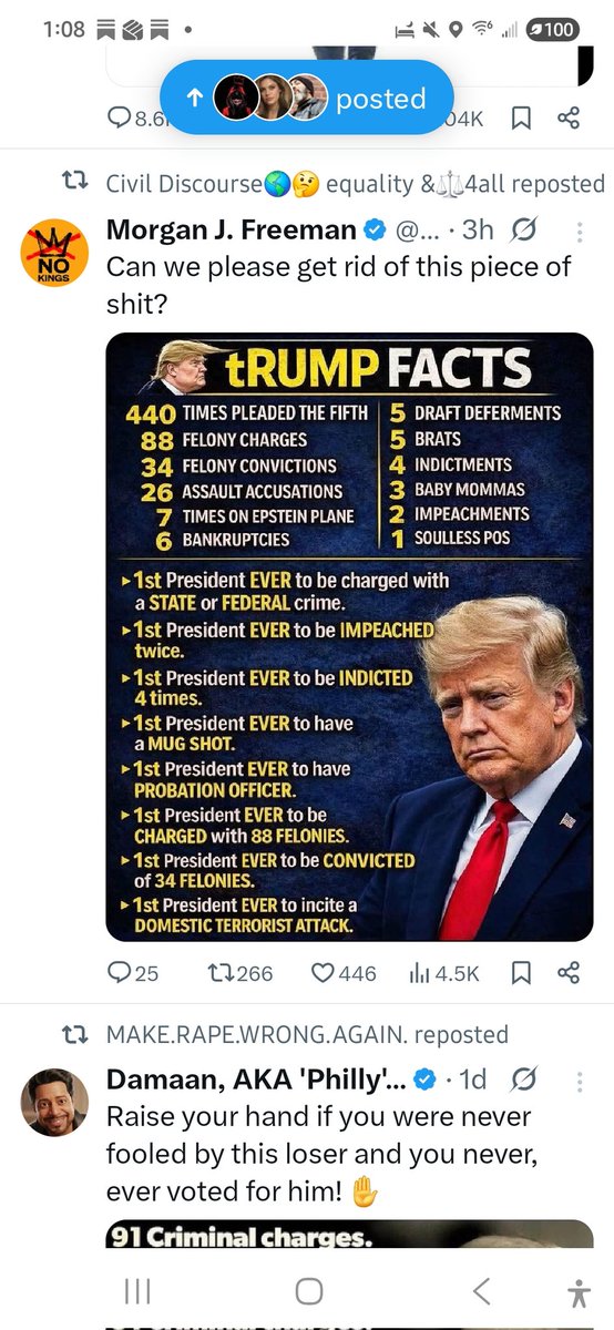 conect2u's tweet image. Dumpf 47 out of 47 has no accomplishments, just FAILURES..
2026 - Russia helps Iran target US bases, ships etc.
16 bases in the #MiddleEast DESTROYED &amp;amp; uninhabitable. $Trillions lost &amp;amp; $50B wasted in a defeat by IRAN!
Dumpf's fault🤬