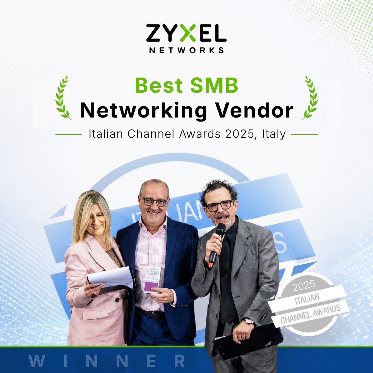 IndiaZyxel's tweet image. Proud moment 🏆

Zyxel Networks Italy wins Best SMB Networking Vendor at Italian Channel Awards 2025.

A recognition driven by partner trust and real impact for SMBs.

tinyurl.com/2r9cu2yx
#ZyxelNetworks #SMB #channel #awardwinning #networking  #PartnerSuccess
