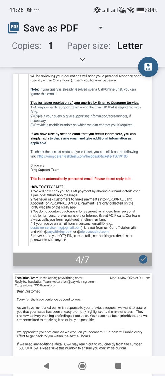 gravitiwari333's tweet photo. No proper response despite 100+ emails to nodal officer. Only “48 hours” replies repeatedly since 6th — no action till now.
RBI: N202627009005106, N202627009002636
Cyber Crime: 23704260030451
I’m raising this on PMO portal tonight.
@RBI @RBI_Says @Kissht_EMI https://t.co/NIaFaafhsk
