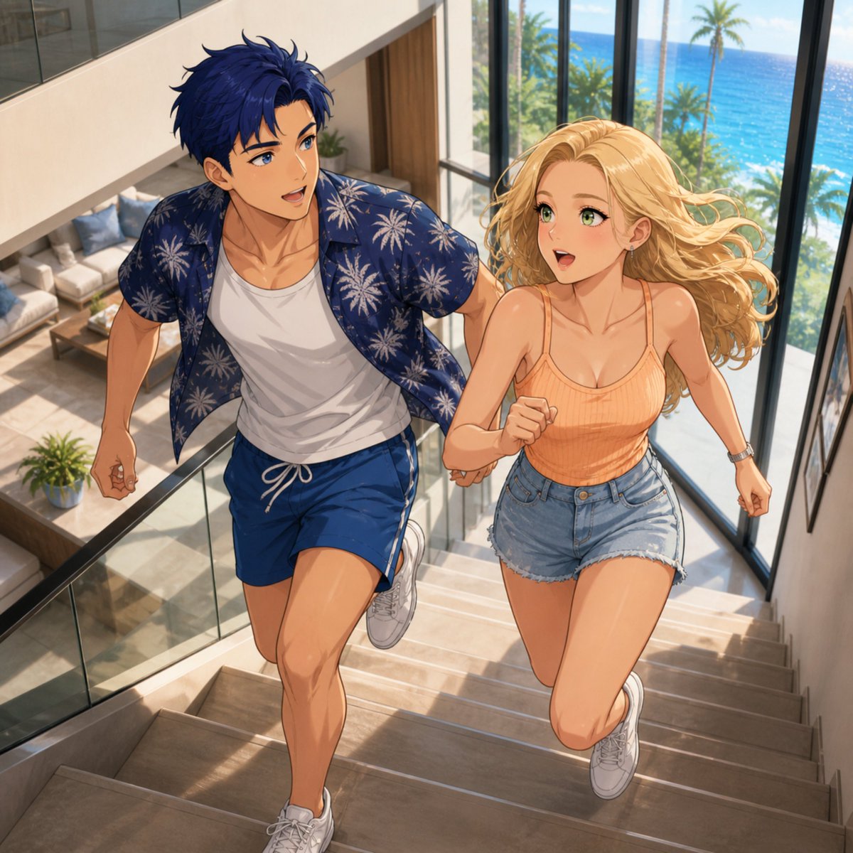 Aetuovldz's tweet image. Holidays part 1 #holidays #beach #pooltime #friends #anime