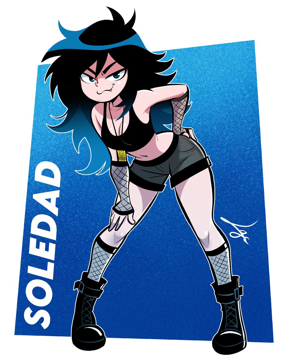 LgcRx's tweet image. My OC Soledad in her alternate outfit.
#DigitalArt #LineArt #ArtistOnTwitter #CharacterArt