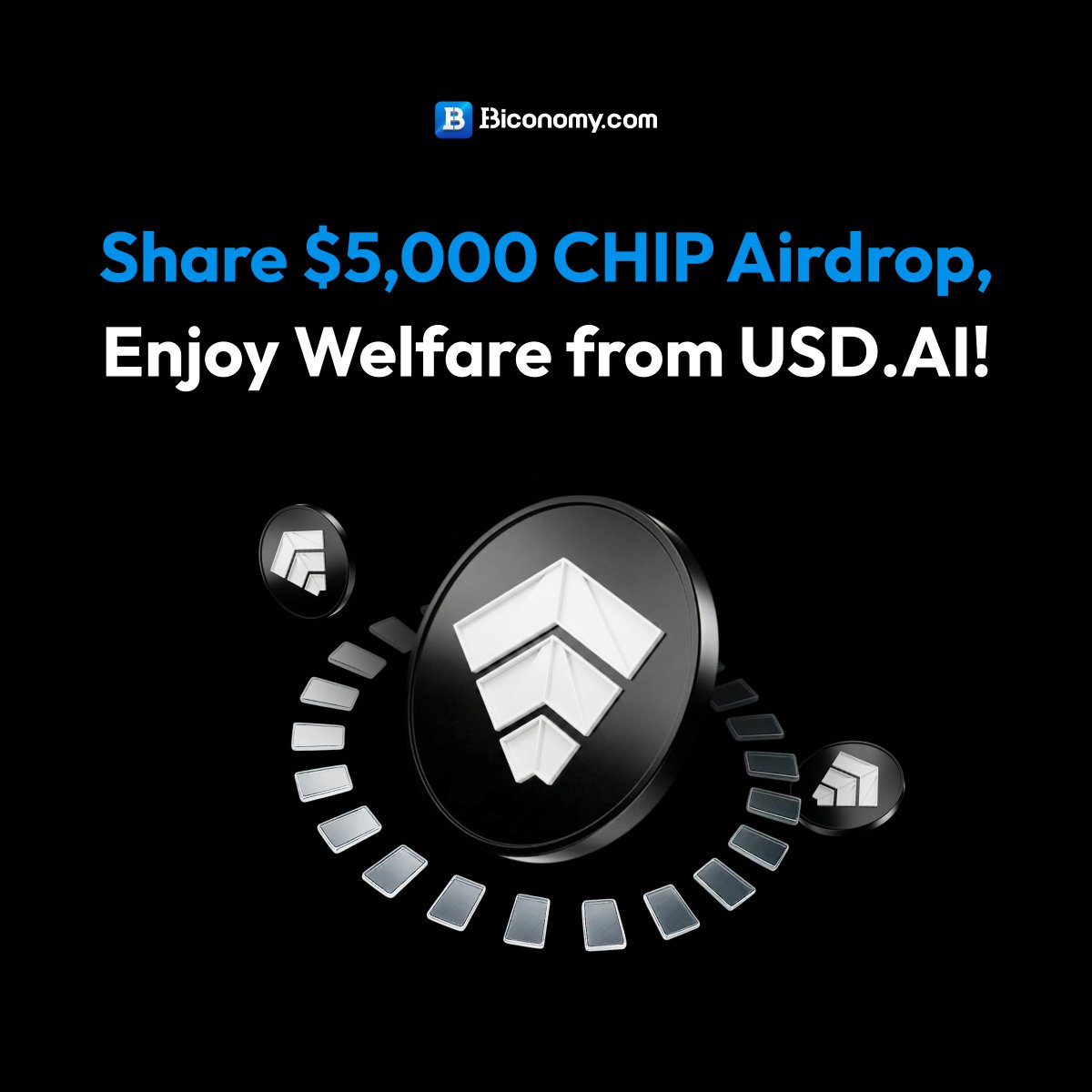 BiconomyCom's tweet image. 🎉 $5,000 CHIP Airdrop!

📅 May 5 – May 11 (UTC)

Join in 3 steps:
1️⃣ Sign up / log in
2️⃣ Follow @BiconomyCom + join Telegram
3️⃣ Complete Gleam gleam.io/tITPw/share-50…

✔️ KYC + 1 deposit or trade required

For more details please refer to biconomy.zendesk.com/hc/en-us/artic…

#Airdrop