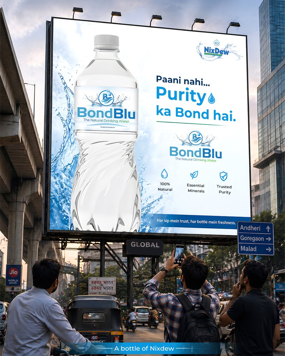 NixDew_water's tweet image. 💧 Paani nahi… Purity ka bond hai! 💧

Introducing BondBlu – a premium offering by NixDew 🌿

✨ 100% Natural
✨ Essential Minerals
✨ Trusted Purity

📍 Website: nixdew.com
📞 Phone: +91 80815 36238
📧 Email: support@nixdew.com

#BondBlu #PureWater #HealthyLiving