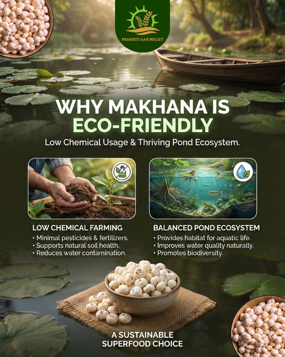 prakritiaan's tweet image. Good for you. Better for the planet 🌍
That’s makhana.
👉 neser.in
#Makhana #superfood #heathy #indianfood #foxnut
