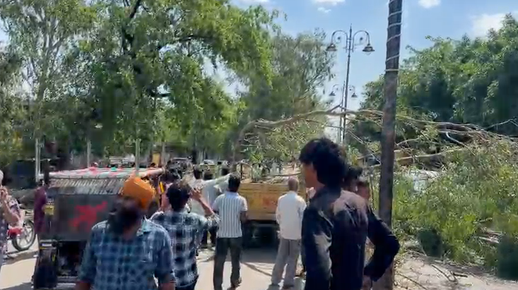 bstvlive's tweet image. अमरोहा
➡चलती कार, ट्रैक्टर पर अचानक गिरा पेड़
➡कार बुरी तरह क्षतिग्रस्त, अफरा-तफरी
➡बड़ा हादसा टला, कोई हताहत नहीं
➡गजरौला के मोहल्ला फाजलपुर की घटना
#Amroha | @amrohapolice