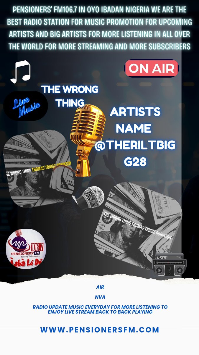Pensionersfm10's tweet image. #NowPlaying 
#OnAirNow The wrong thing By

@theriltbigg28 with @1Officialsugar // @Pensionersfm10

#Pensionersfm1067
#GoodVibesTwitterWorld 
#GoodMorningTwitterWorld
#djmixes