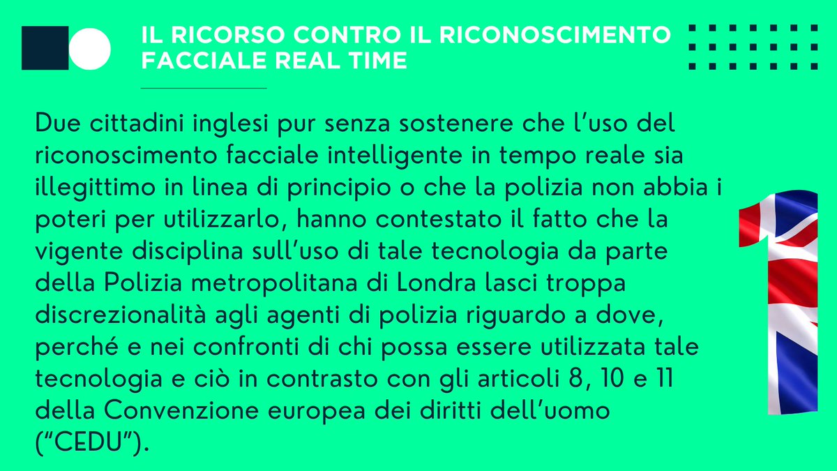 guidoscorza's tweet photo. #Privacydaily | UK: l’Alta Corte respinge un ricorso contro l’uso del riconoscimento facciale intelligente in tempo reale da parte della polizia metropolitana di Londra. Le regole ci sono e sono compatibili con la Convenzione sui diritti dell’uomo (CEDU) | Qui la sintesi puntuale della decisione per chi volesse approfondire https://t.co/KWyFObrhfL