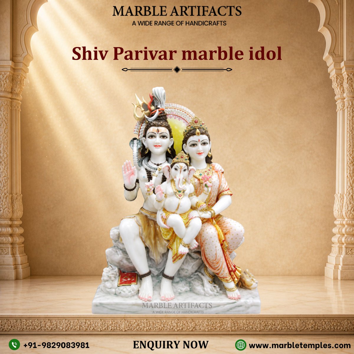 marbletemple's tweet photo. Invite Peace and Prosperity with a Shiv Parivar Marble Idol

Place your order at: https://t.co/w3xmzH4AT4

Contact us on: +91-9829083981

#MarbleStatue #MakranaMarble #MarbleArt #MarbleSculpture #Handcrafted #Sculpture #Art #ShivaParivar #ShivParvati #LordShiva #GoddessParvati https://t.co/4QkUqqHd6P